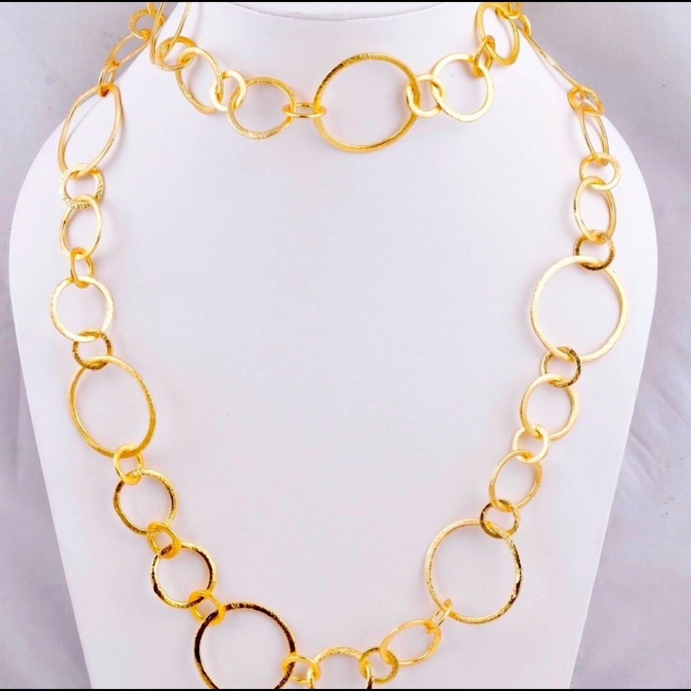 Gold plated colette necklace